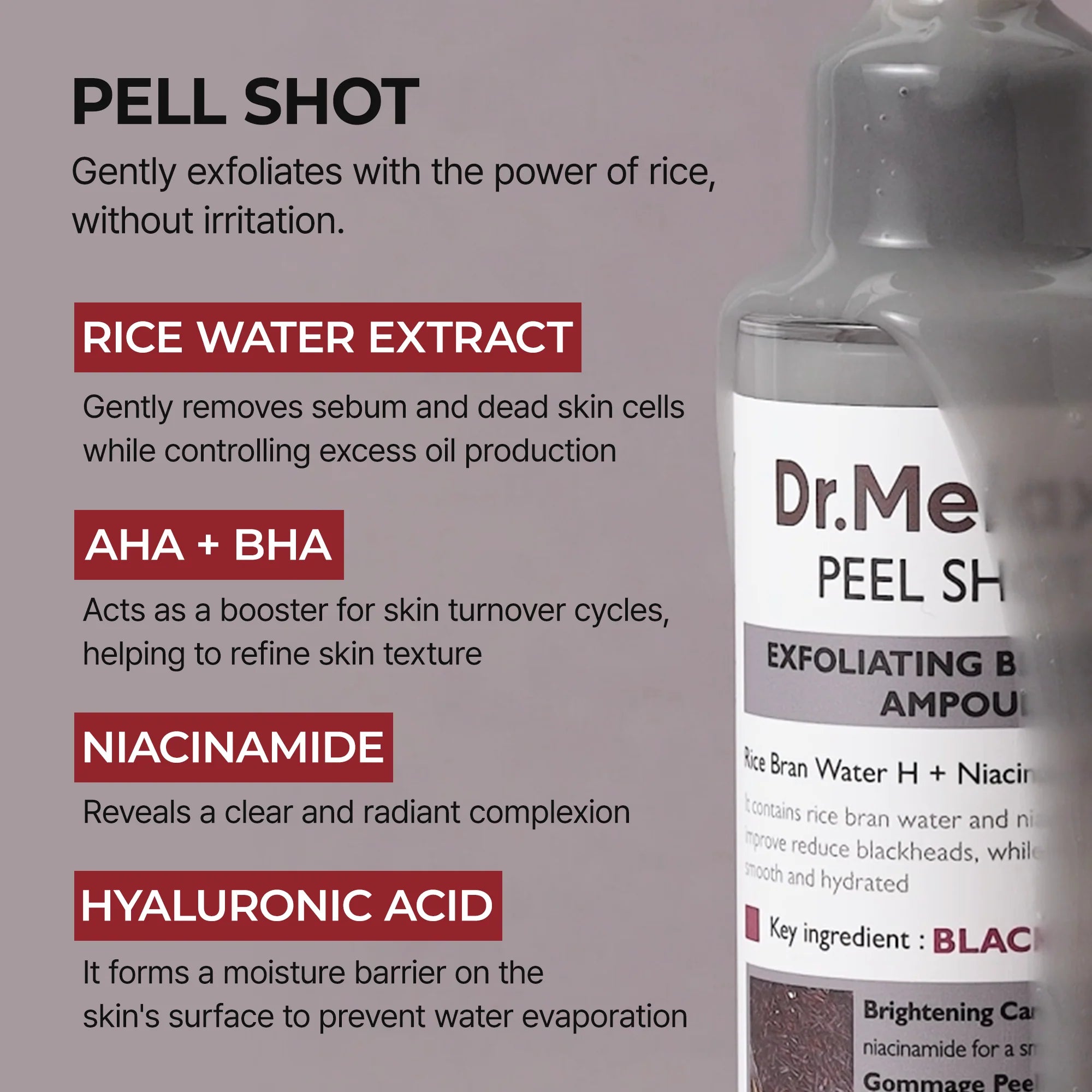 Dr.Melaxin ™ Peel Shot Black Rice Ampoule 80ml