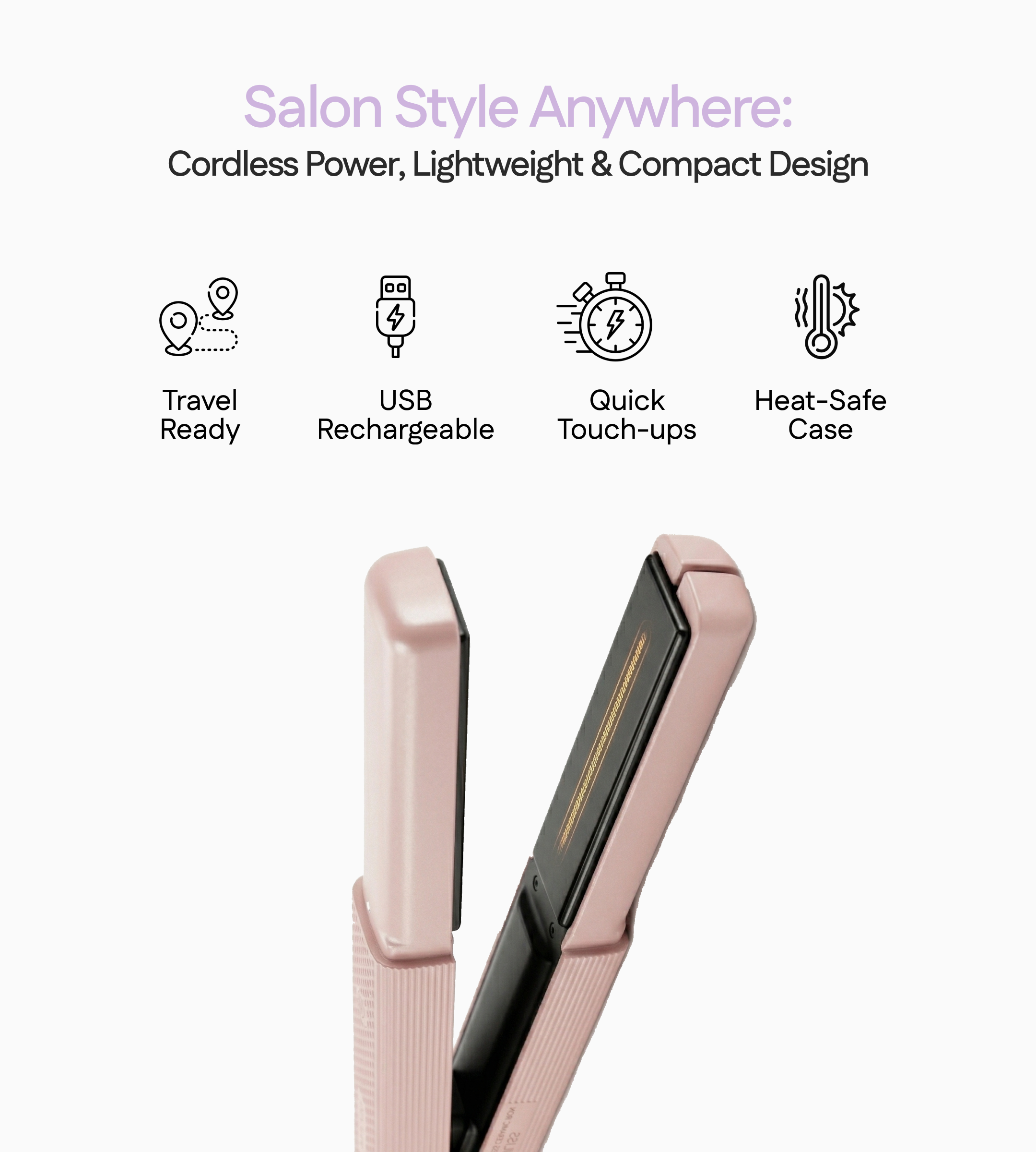 Portable hair straighter
